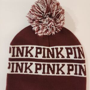 PINK‎ Victoria Secret Womens Beanie Toboggan Pom New With Tag